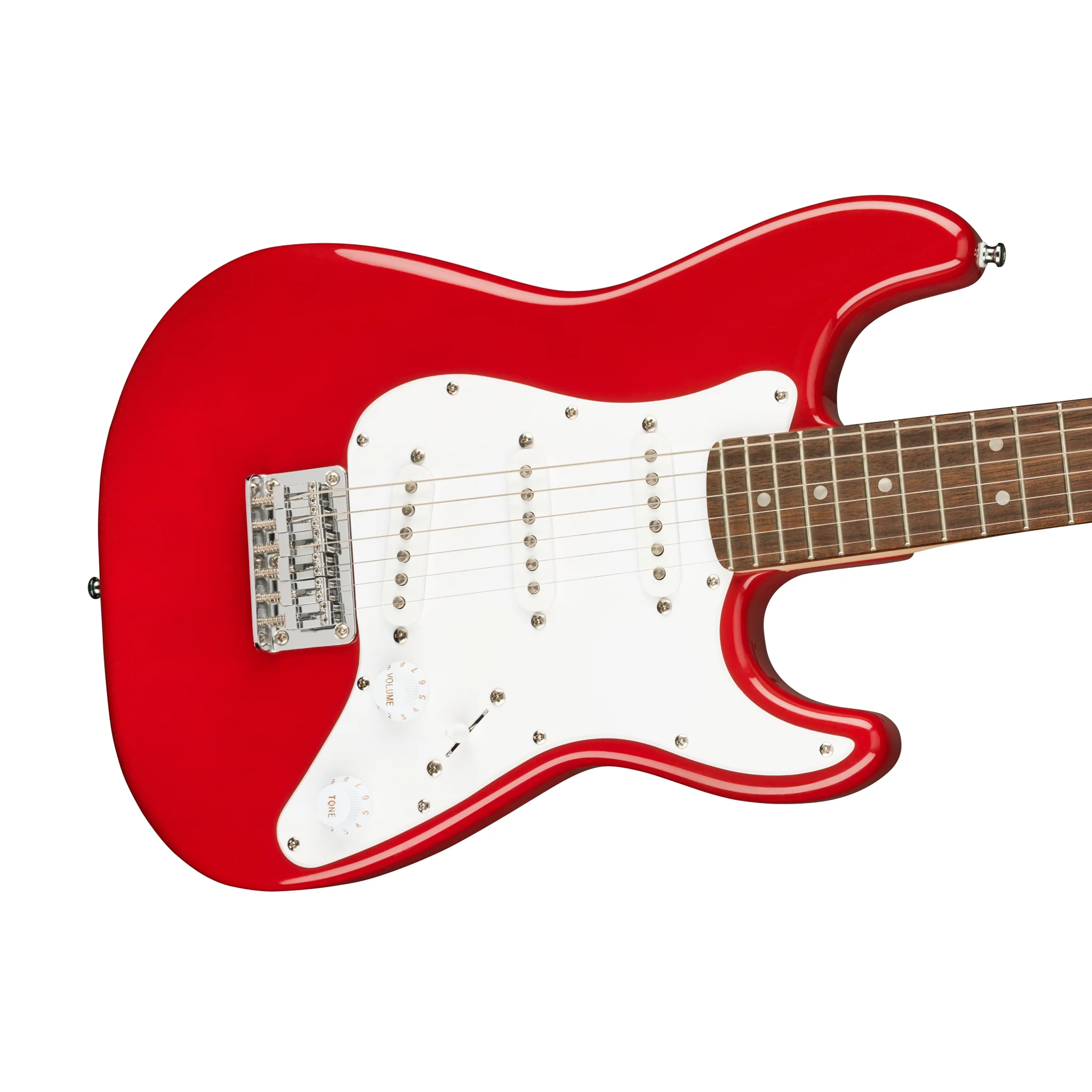 Squier Mini Stratocaster Electric Guitar, Laurel FB, Dakota Red - Image 3