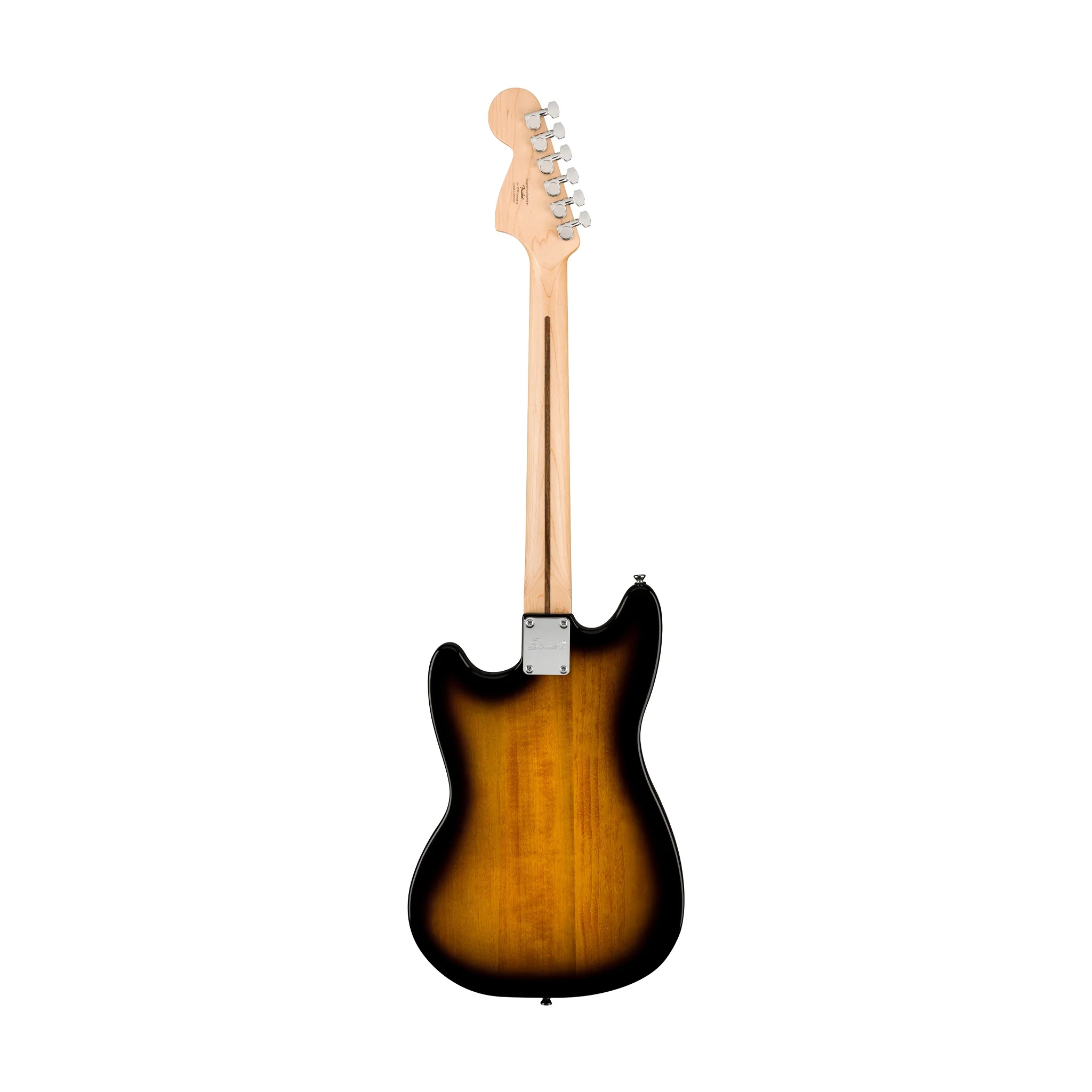 Squier Sonic Mustang Electric Guitar w/White Pickguard, Maple FB, 2-Color Sunburst - Image 2
