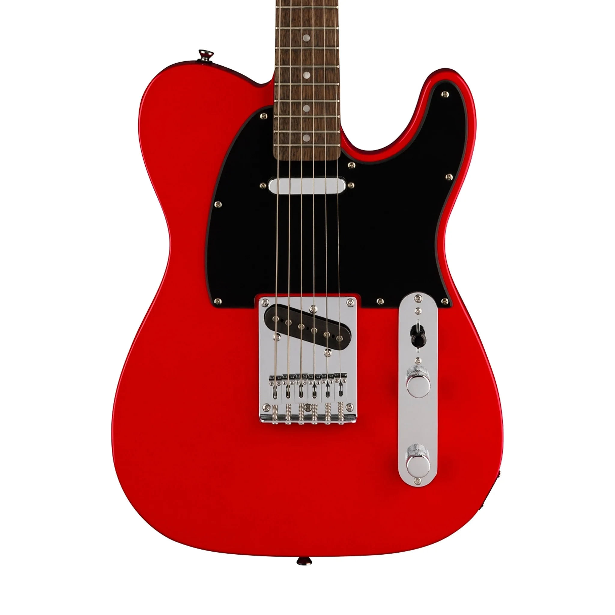 Squier Sonic Telecaster Electric Guitar w/Black Pickguard, Laurel FB, Torino Red - Image 3