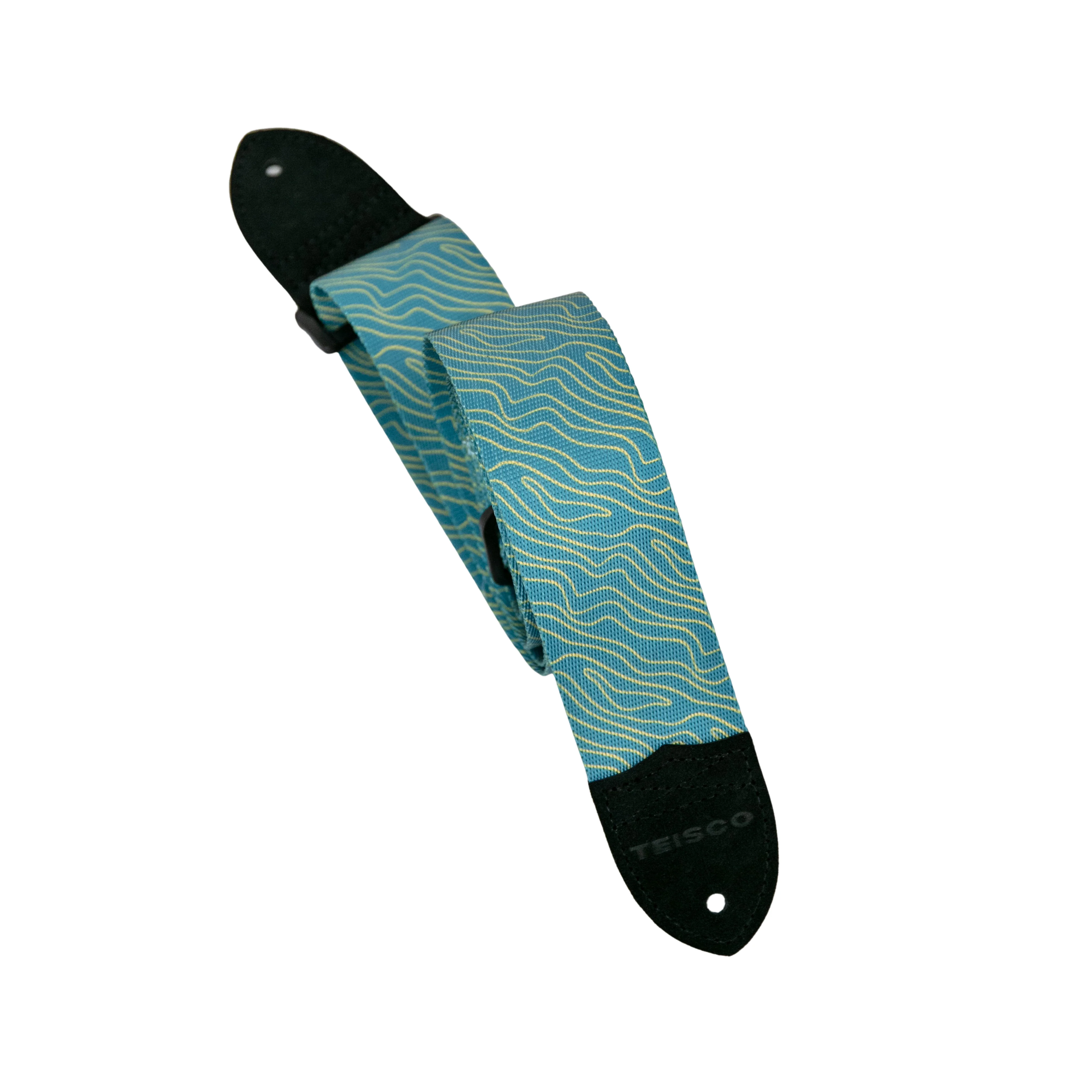 Teisco Polyester Guitar Strap, Blue - Image 2