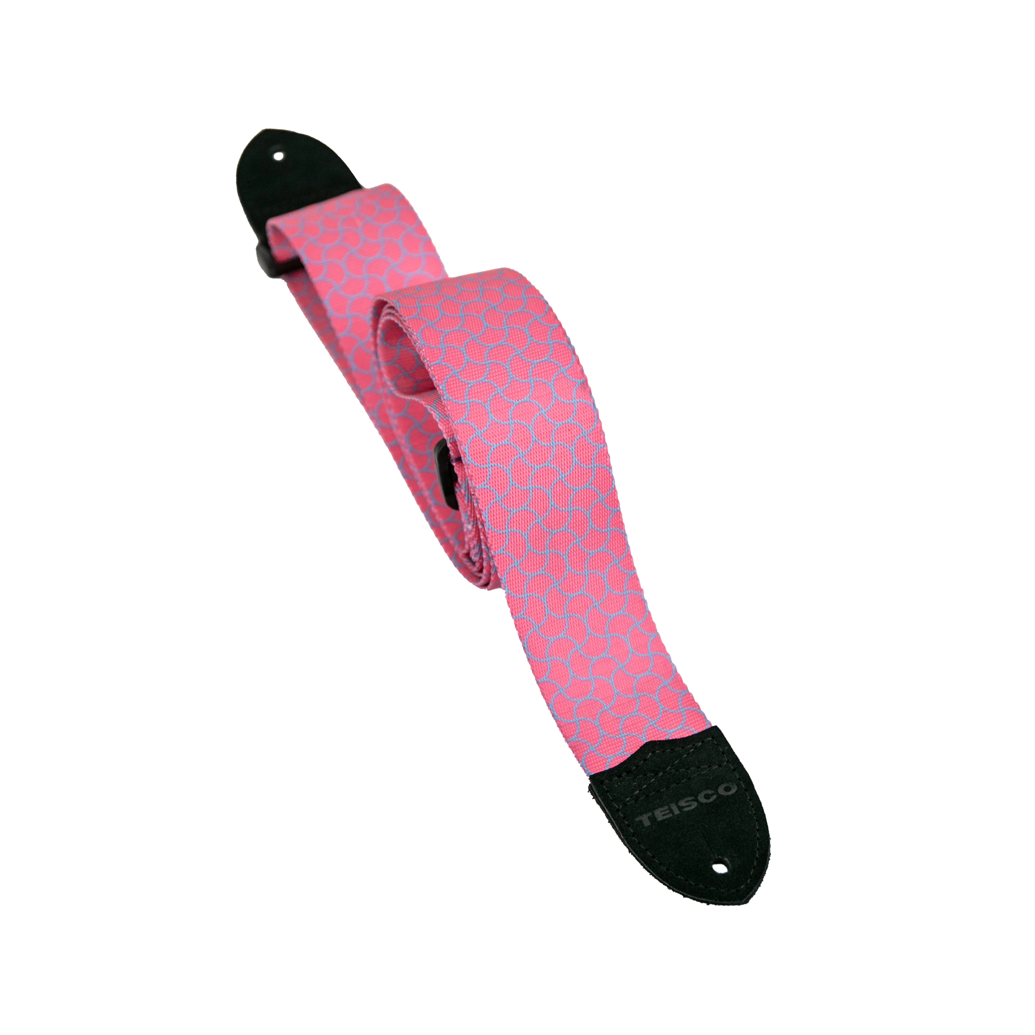 Teisco Polyester Guitar Strap, Pink - Image 2